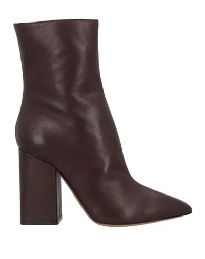 Paris Texas Woman Ankle Boots Chocolate Brown Size 8 Leather