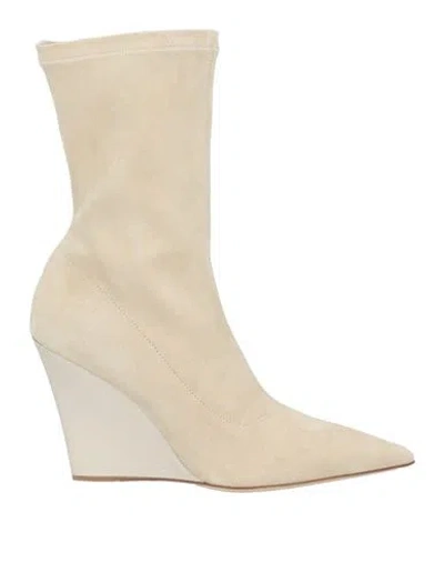 Paris Texas Woman Ankle Boots Off White Size 7.5 Leather