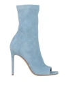 Paris Texas Blue Amanda 105 Suede Ankle Boots