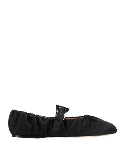 Paris Texas Woman Ballet Flats Black Size 6 Textile Fibers