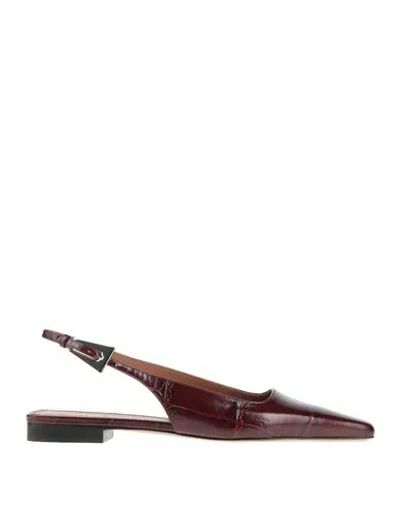 Paris Texas Woman Ballet Flats Burgundy Size 8 Leather