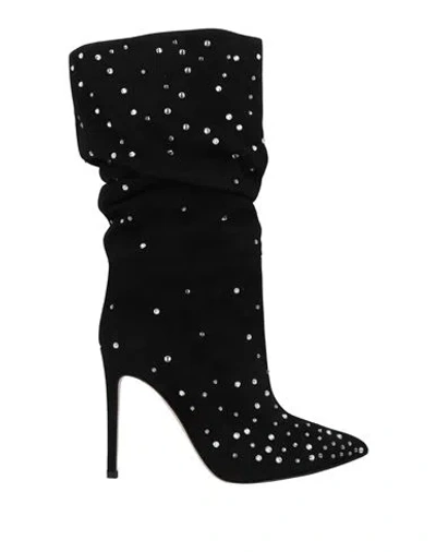 PARIS TEXAS PARIS TEXAS WOMAN BOOT BLACK SIZE 6.5 LEATHER