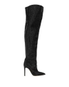 Paris Texas Stiletto Leather Over-the-knee Boot In Black