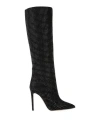 Paris Texas Holly Crystal-embellished Suede Knee Boots In Black