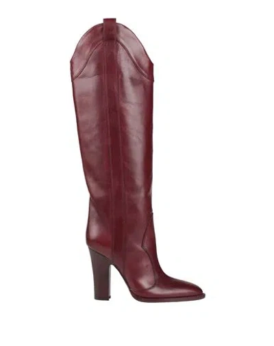 Paris Texas Woman Boot Burgundy Size 8 Calfskin In Multi