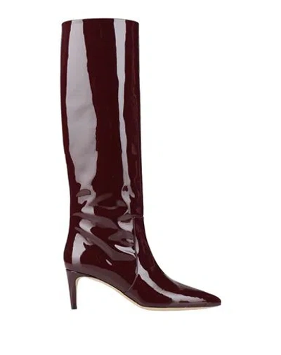 Paris Texas Woman Boot Burgundy Size 8 Leather In Red