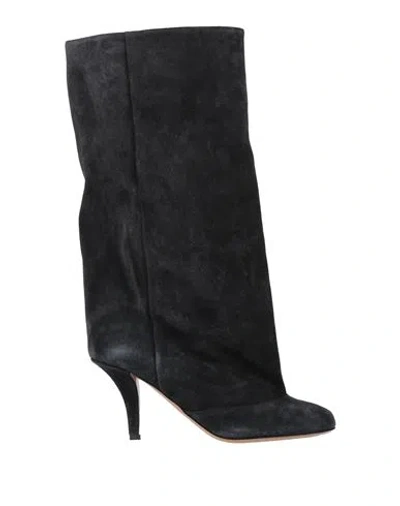Paris Texas Woman Boot Charcoal Size 6 Calfskin In Black