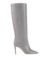 Paris Texas Woman Boot Grey Size 8 Leather In Silver