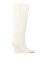 PARIS TEXAS PARIS TEXAS WOMAN BOOT IVORY SIZE 8 LEATHER