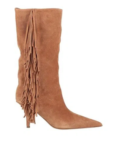 Paris Texas Woman Boot Light Brown Size 10 Calfskin In Multi