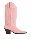 Paris Texas Rosario Embroidered Suede Western Boots In Pink