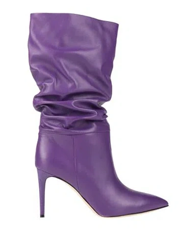 Paris Texas Woman Boot Purple Size 8 Leather