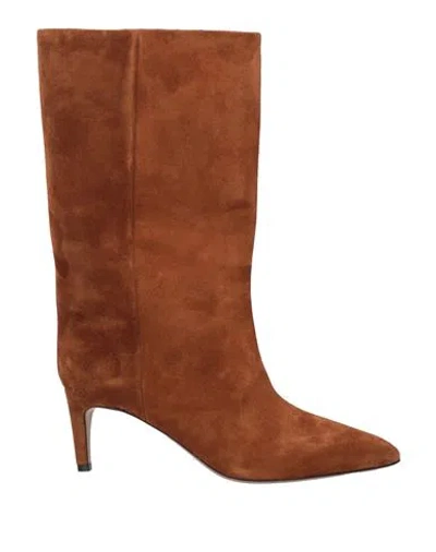 Paris Texas Woman Boot Tan Size 8 Calfskin In Brown