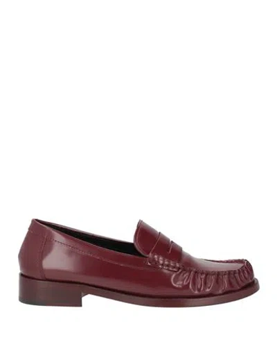 Paris Texas Woman Loafers Burgundy Size 8 Calfskin