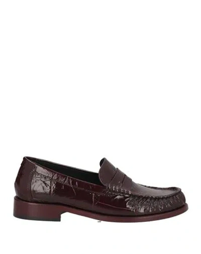 Paris Texas Woman Loafers Burgundy Size 9 Leather