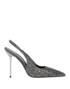 Paris Texas Woman Pumps Charcoal Size 8 Leather In Gray