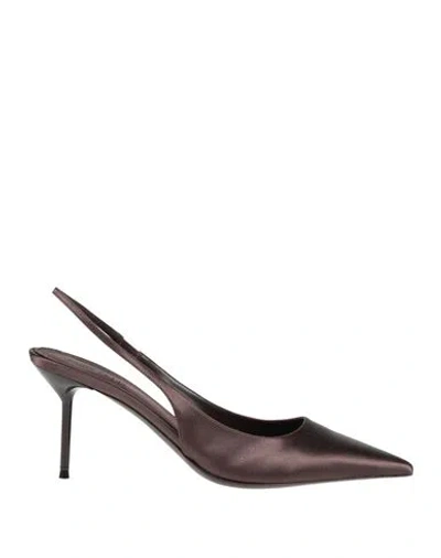 Paris Texas Woman Pumps Dark Brown Size 8 Textile Fibers
