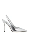Paris Texas Lidia 115mm Metallic-effect Leather Pumps In Silver