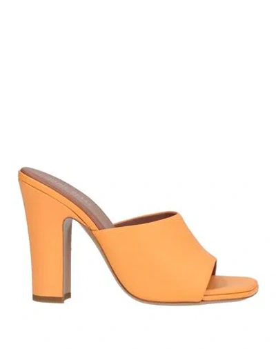 Paris Texas Woman Sandals Apricot Size 6 Leather In Orange