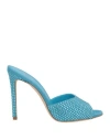 Paris Texas Holly Crystal-embellished Open-toe Mules In Blue