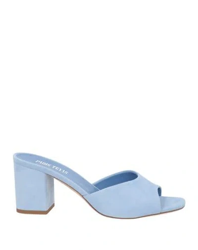 Paris Texas Woman Sandals Azure Size 7.5 Soft Leather In Blue