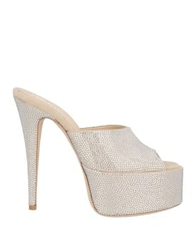 Paris Texas Woman Sandals Beige Size 7 Leather, Crystal