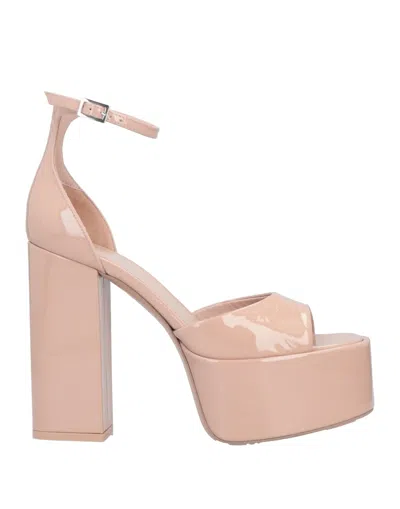 Paris Texas Woman Sandals Beige Size 10 Soft Leather