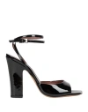 Paris Texas Woman Sandals Black Size 6 Leather In Black