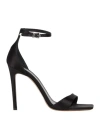Paris Texas 100mm Silk Sandals In Black
