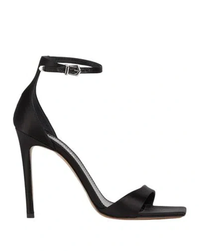 Paris Texas 100mm Silk Sandals In Black