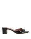 Paris Texas Woman Sandals Black Size 8 Leather In Black