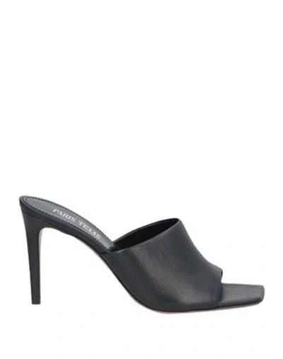PARIS TEXAS PARIS TEXAS WOMAN SANDALS BLACK SIZE 8 LEATHER