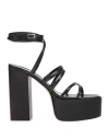 Paris Texas Woman Sandals Black Size 11 Soft Leather In Black