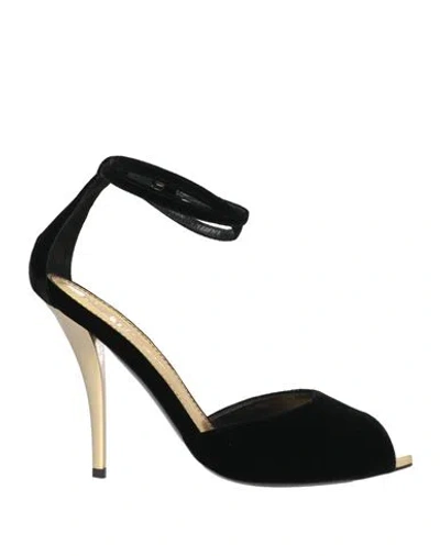 Paris Texas Woman Sandals Black Size 8 Textile Fibers