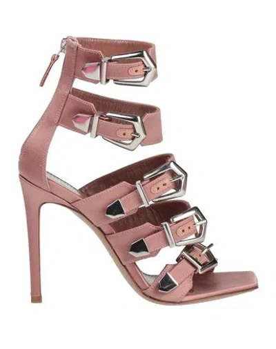 Paris Texas Woman Sandals Blush Size 7 Leather In Multi