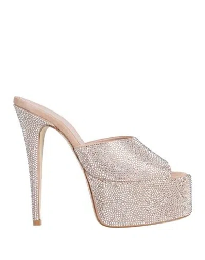 Paris Texas Woman Sandals Blush Size 7 Leather, Crystal In Pink