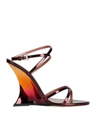 Paris Texas Woman Sandals Bronze Size 8 Leather In Multi