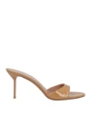 Paris Texas Woman Sandals Camel Size 11 Leather In Nude