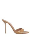Paris Texas Woman Sandals Camel Size 6 Leather In Brown