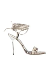 Paris Texas Woman Sandals Cream Size 7.5 Leather In White