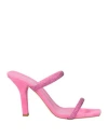 Paris Texas Woman Sandals Fuchsia Size 5.5 Leather In Pink