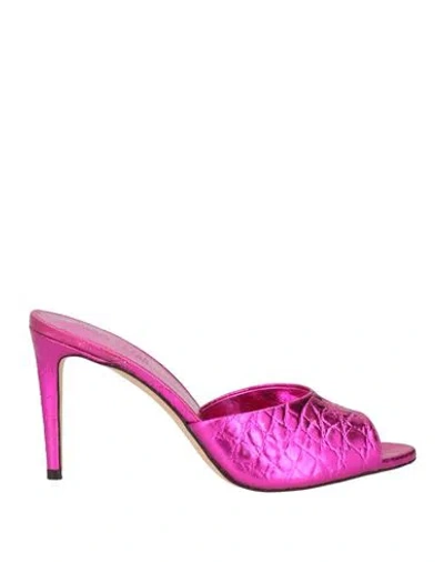 Paris Texas Woman Sandals Fuchsia Size 7.5 Leather In Pink
