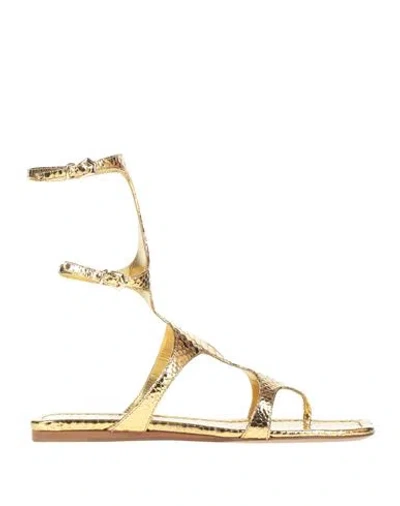 PARIS TEXAS PARIS TEXAS WOMAN SANDALS GOLD SIZE 8 LEATHER