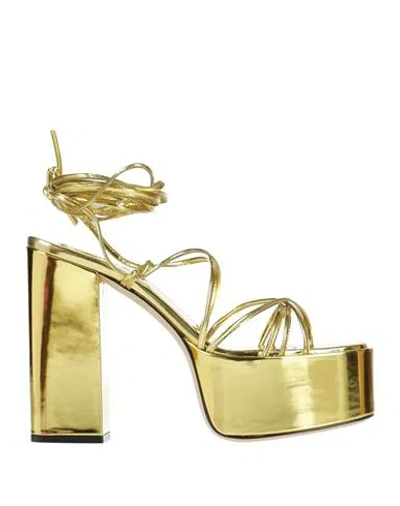 Paris Texas Woman Sandals Gold Size 8 Leather