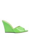 Paris Texas Woman Sandals Green Size 8 Soft Leather In Green