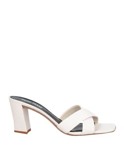 PARIS TEXAS PARIS TEXAS WOMAN SANDALS IVORY SIZE 8 LEATHER