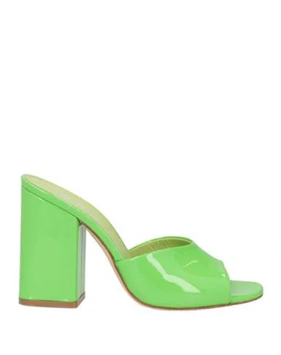 PARIS TEXAS PARIS TEXAS WOMAN SANDALS LIME GREEN SIZE 8 SOFT LEATHER