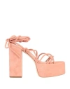 Paris Texas Woman Sandals Pink Size 8 Soft Leather In Pink