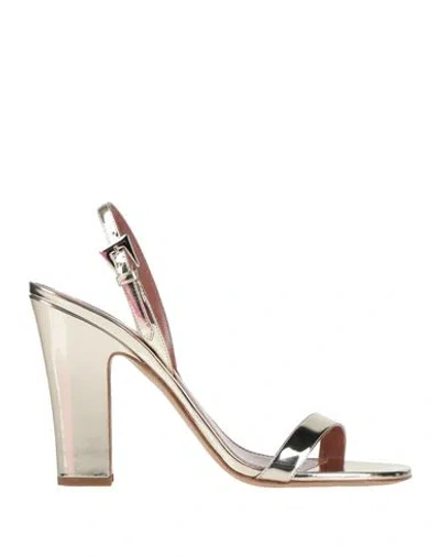 Paris Texas Woman Sandals Platinum Size 8 Leather In Multi