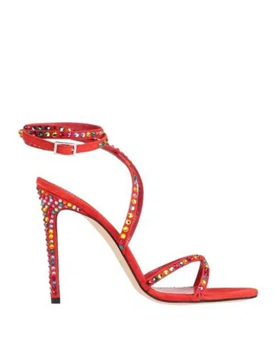 Paris Texas Woman Sandals Red Size 10 Soft Leather